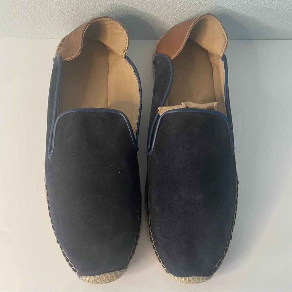 Stylish Navy Blue Suede Slip-On Loafers